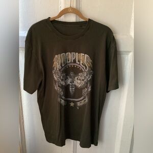 The Kooples Black Graphic distressed T-Shirt